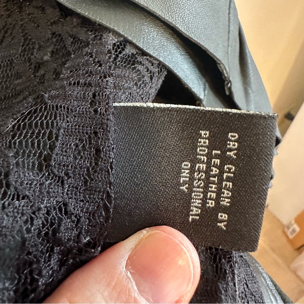 Hart Moon Star Ruffle Black Lamb Leather Jacket - Picture 4 of 7
